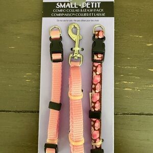 Petmate Pink Floral Collar and Leash Set